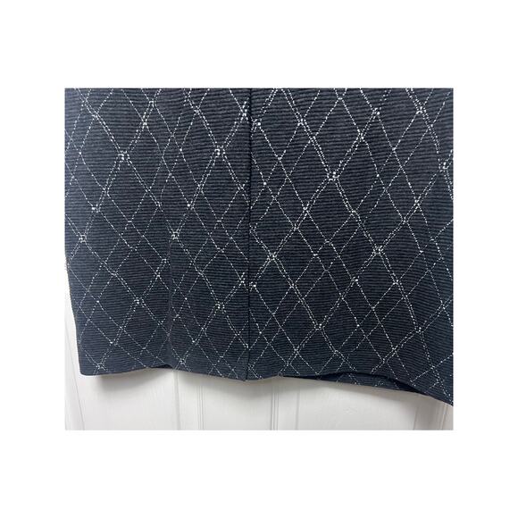 Lands' End Women's Windowpane Plaid Textured Stretch Sheath Dress Size 12 Petite - Picture 9 of 11